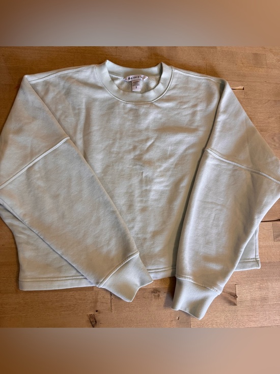 Athleta Tops - Athleta Women's forever fleece dolman Mint Green Crewneck cropped Sweatshirt